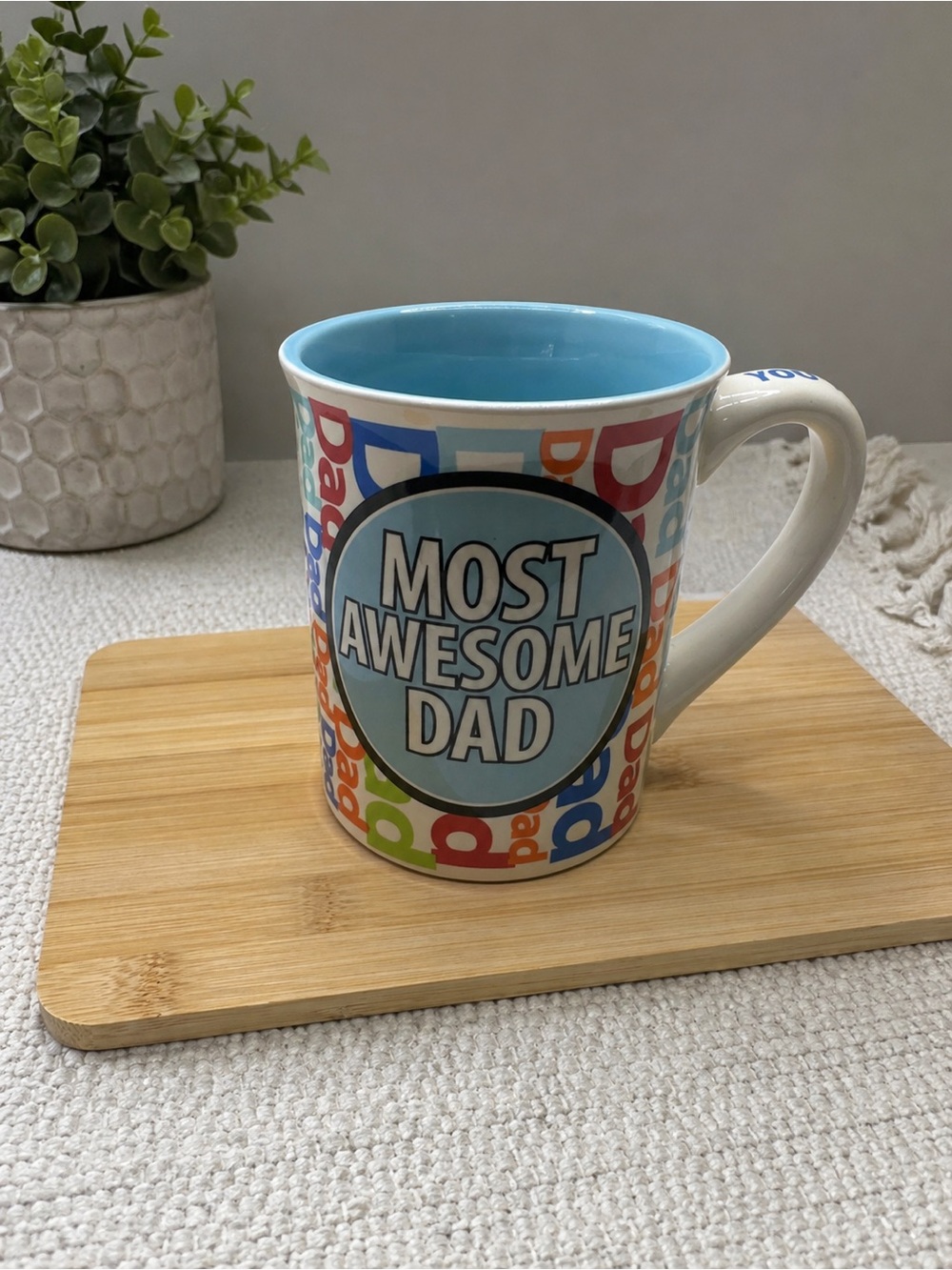 Most Awesome Dad Mug Our Name Is Mud Laurie Veasey Funny Gift Cup 14 oz